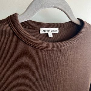 Cotton Citizen Long-sleeve Cropped Tee Size S